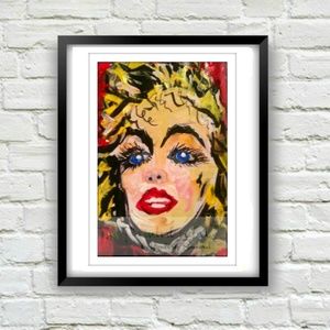 8 x 10 Marilyn Art Print Signed by Artist